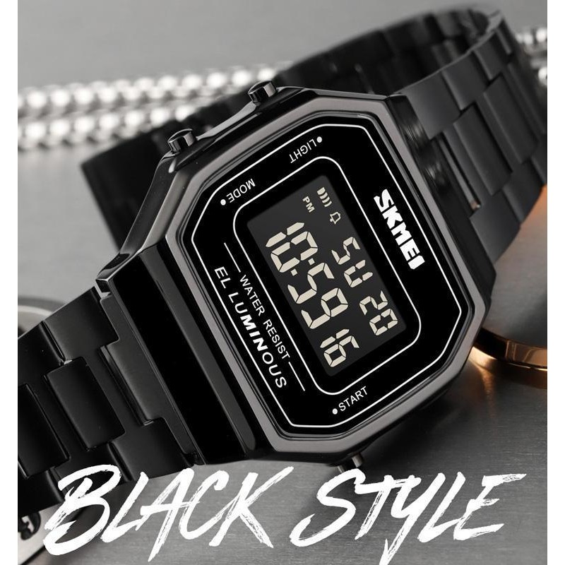 Чоловічий наручний годинник Skmei 1647 Чорний