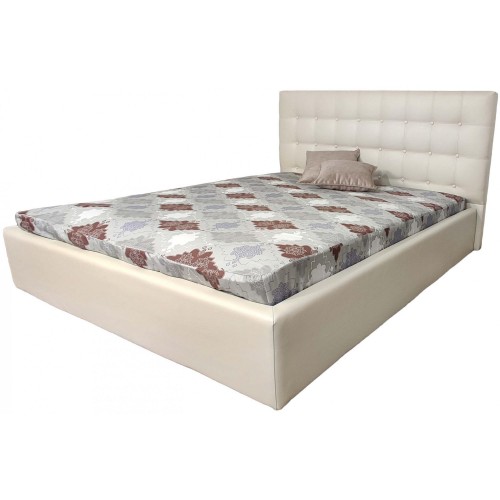 Ліжко двоспальне BNB Britania Premium 140 х 200 см Екошкіра Бежевий в інтернет супермаркеті PbayMarket!