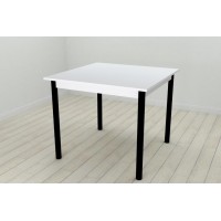 Стіл кухонний Ferrum-decor Агата 75x90x90 Чорний ДСП Біле 16мм (AGA0001) Стіл кухонний Ferrum-decor Агата 75x90x90 Чорний ДСП Біле 16мм (AGA0001)