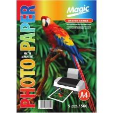 Фотопапір матовий Magic А4 Магніт 560 г/м2 5 шт Білий (10223)