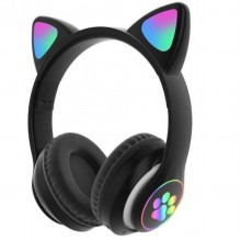 Навушники Bluetooth MDR CAT ear CAT ear VZV-23M 7805 з підсвічуванням Black