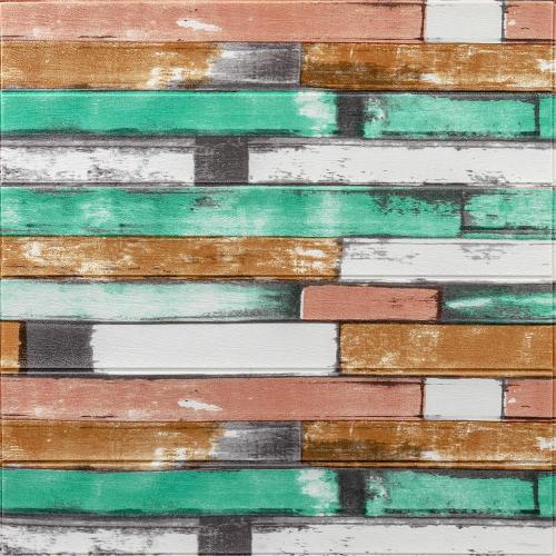 Самоклеюча декоративна 3D панель м'ятне дерево 700x700x5мм (057) Sticker Wall SW-00000238 Самоклеюча декоративна 3D панель м'ятне дерево 700x700x5мм (057) Sticker Wall SW-00000238