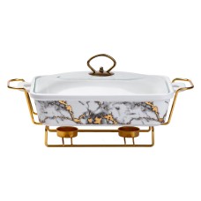 Мармітниця YIWU 1.5 л Біло-золотий (HP1032)