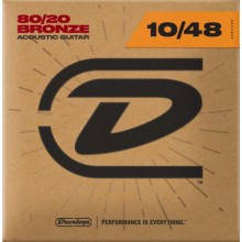 Струни для акустичної гітари Dunlop DAB1048 Acoustic Bronze 80/20 Extra Light Guitar Strings 10/48