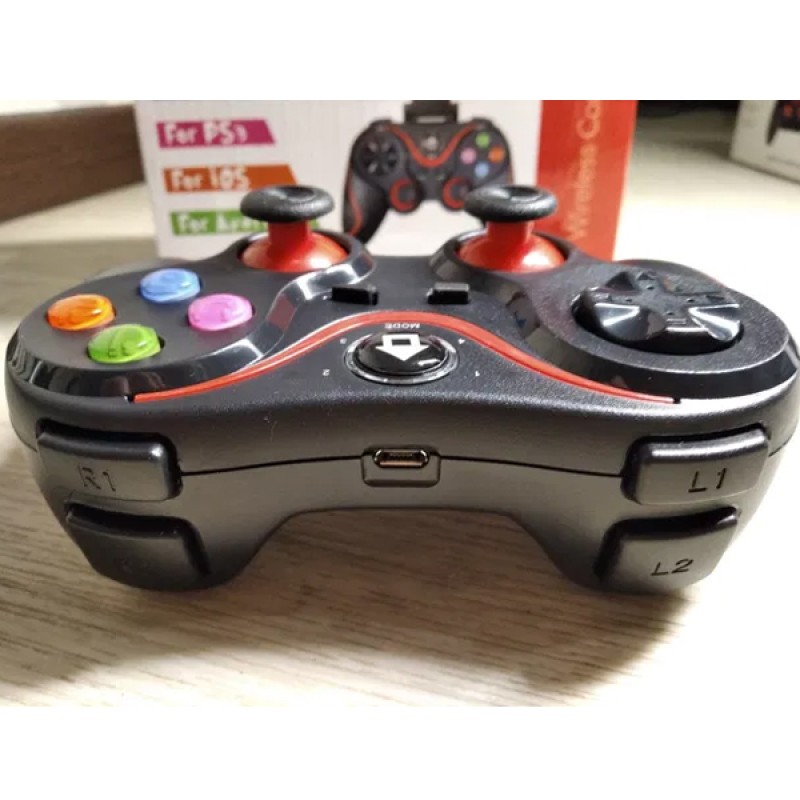 Ігровий маніпулятор Gen Game бездротовий джойстик геймпад для смартфона Bluetooth 15см Чорний (V8)