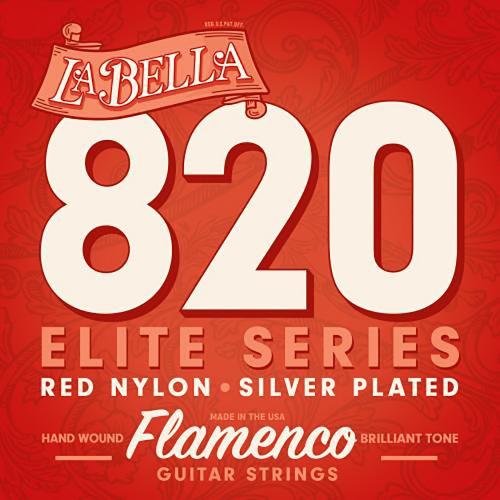 Струни для класичної гітари La Bella 820 Elite Flamenco Red Nylon Silver Plated Струни для класичної гітари La Bella 820 Elite Flamenco Red Nylon Silver Plated