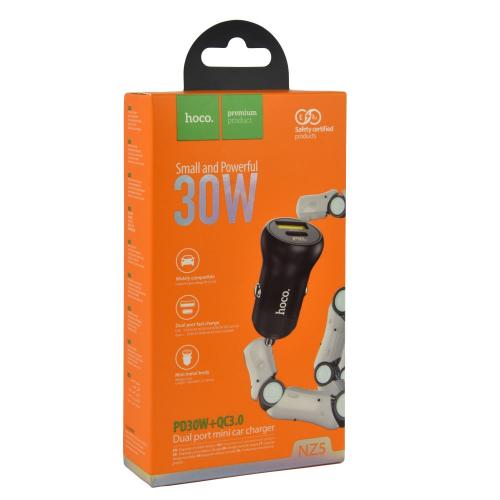 АЗУ Hoco NZ5 Smooth road PD30W QC3.0 Чорний АЗУ Hoco NZ5 Smooth road PD30W QC3.0 Чорний