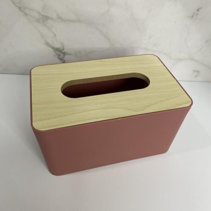 Серветниця пластикова 18,7*12,1*9,8 см A-Plus 0483 рожева