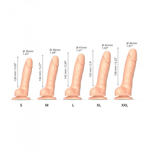 Реалістичний фалоімітатор Strap-On-Me Sliding Skin Realistic Dildo Vanille - XXL, ефект рухливої шкі в інтернет супермаркеті PbayMarket!