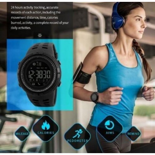 Чоловічий розумний годинник Skmei 1250 Clever Чорний Чоловічий розумний годинник Skmei 1250 Clever Чорний