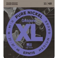 Струни для електрогітари D'Addario EPN115 Pure Nickel Medium Electric Strings 11/48