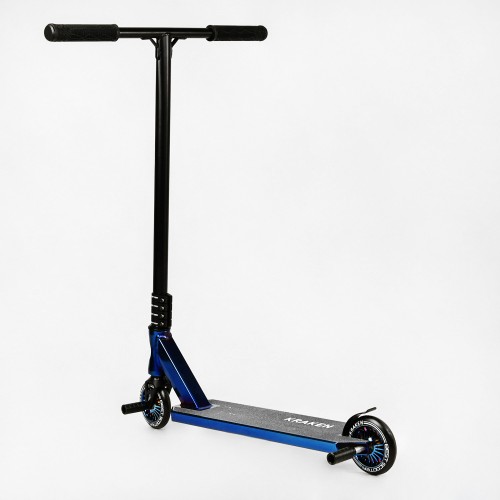 Самокат трюковий алюмінієвий диск та дека Best Scooter Kraken HIC-система пеги 100 кг Black and blue (112909)