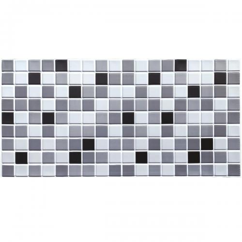 Декоративна панель ПВХ чорно-біла мозаїка Sticker Wall SW-00001432 960х480х4мм