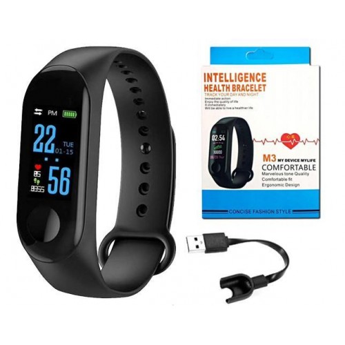 Фітнес-браслет із кольоровим екраном M3 Fit Original Smart Bracelet Yoho black в інтернет супермаркеті PbayMarket!