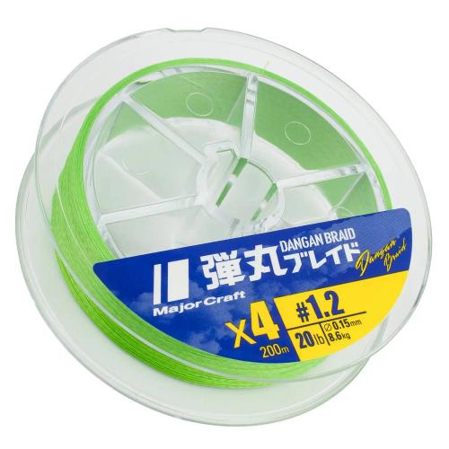 Шнур Major Craft Dangan Braid X8 200m салат. #1.0/0.13mm 20lb/8.4kg (1013-772.73.47)