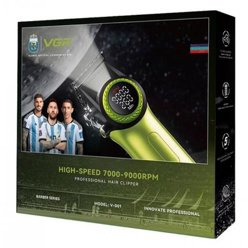 Машинка для стрижки VGR V-001 10 насадок LED Зелений (2390000031) Машинка для стрижки VGR V-001 10 насадок LED Зелений (2390000031)