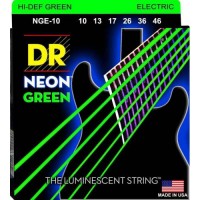 Струни для електрогітари 6 шт DR NGE-10 Hi-Def Neon Green K3 Coated Medium Electric Guitar Strings 10/46 Струни для електрогітари 6 шт DR NGE-10 Hi-Def Neon Green K3 Coated Medium Electric Guitar Strings 10/46