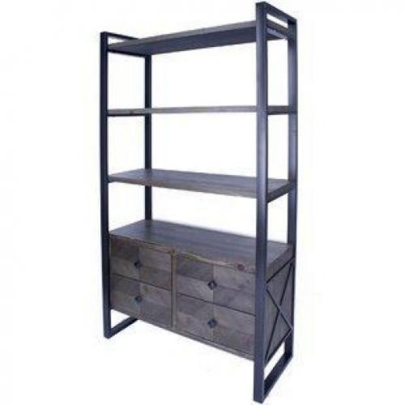 Стелаж для зберігання в стилі Loft NS-1763 1930x1000x550 мм Черный