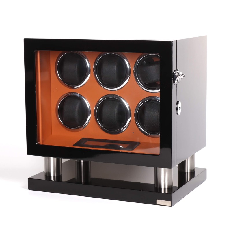 Шкатулка Salvadore для підзаводу 6 годинників 8006/BBR/D 6x6 Чорний