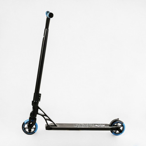 Самокат трюковий пеги алюмінієвий диск та дека колеса Best Scooter Reactor HIC-система PU Black and blue (112770)