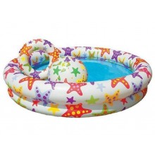 Дитячий надувний басейн Intex із набором «Зірки» 122х25 см (59460-2)