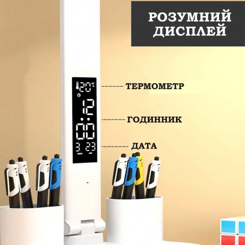 Світлодіодна настільна лампа на акумуляторі Doublehead Lamp Led подвійна багатофункціональна Білий Світлодіодна настільна лампа на акумуляторі Doublehead Lamp Led подвійна багатофункціональна Білий