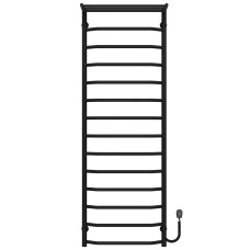 Рушникосушарка електрична Трапеція з полицею П15 500х1500 Deffi Чорний EF16 (C.TP.150.50.15.E.B.R.5)