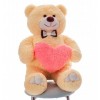 Плюшевий ведмедик з серцем Mister Medved Берті 110 см Бежевий (029)