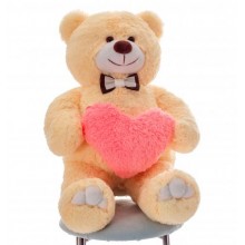 Плюшевий ведмедик з серцем Mister Medved Берті 110 см Бежевий (029)