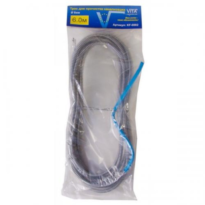 Трос для прочищення каналізації Ø 8 мм 6 м Господар GM (83-0906)