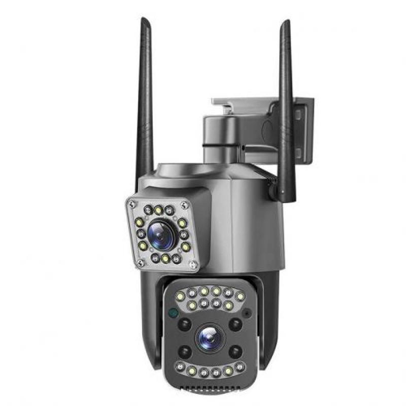 IP камера відеоспостереження RIAS SC03-4G Wi-Fi 2 об'єктива 4MP+4MP вулична з віддаленим доступом