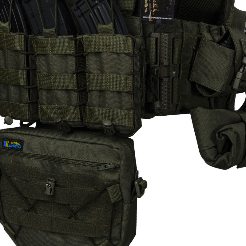 Плитоноска тактична зі швидким скиданням з підсумками No Brand Warmor Gen.3 Pro Max One Size Оливковий (2396567750)