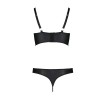 Комплект з екошкіри Passion Malwia Bikini 4XL/5XL black, з люверсами та ремінцями, бра, трусики в інтернет супермаркеті PbayMarket!