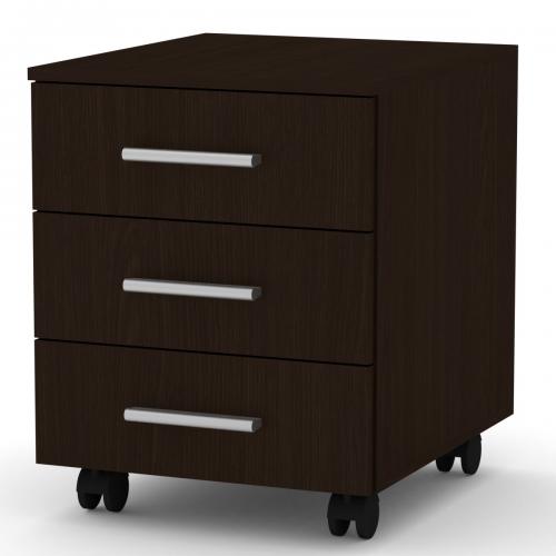 Комод на коліщатках Компаніт МП-3 Венге темний 40х49х53 см Комод на коліщатках Компаніт МП-3 Венге темний 40х49х53 см