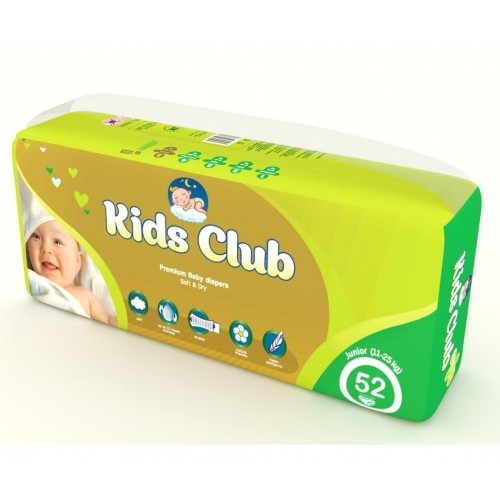 Дитячі підгузники Kids Club 5 Junior 11- 25 кг 52 шт в інтернет супермаркеті PbayMarket!