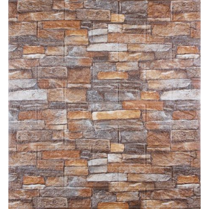 Самоклеюча декоративна 3D панель 3D Loft 700x770x5 мм Різнокольоровий (154)