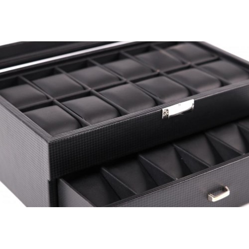 Скринька для зберігання годинників Craft 24PU.CARB.BL Чорний (24PU.CARB.BL) Скринька для зберігання годинників Craft 24PU.CARB.BL Чорний (24PU.CARB.BL)