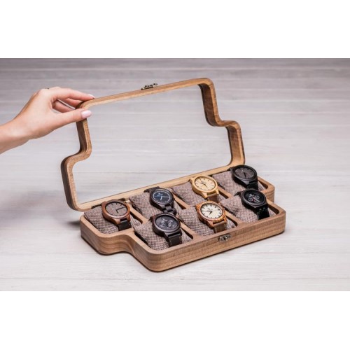 Бокс для зберігання наручних годинників ecoWalnut 7х35х18 см Бокс для зберігання наручних годинників ecoWalnut 7х35х18 см