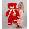 Плюшевий ведмедик Mister Medved з шарфиком Денні 110 см Червоний (148)