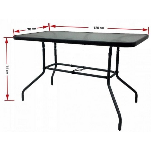 Стіл Kontrast Bergamo Black 120*70*70 см Стіл Kontrast Bergamo Black 120*70*70 см