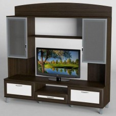 Стінка в вітальню Тиса Мебель Вітальня-42 Венге Білий 1850x450x1800 мм