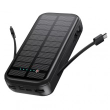 Зарядний пристрій на сонячних батареях No Brand Powerbank 20000 mAh 20W P88S Чорний (2431340144)