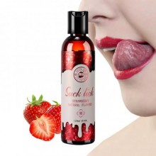 Оральний лубрикант Suck Lick з ароматом та смаком полуниці 120 ml COKELIFE