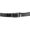 Ремінь-автомат CROCODILE LEATHER із натуральної шкіри крокодила каймана Чорний (18236)