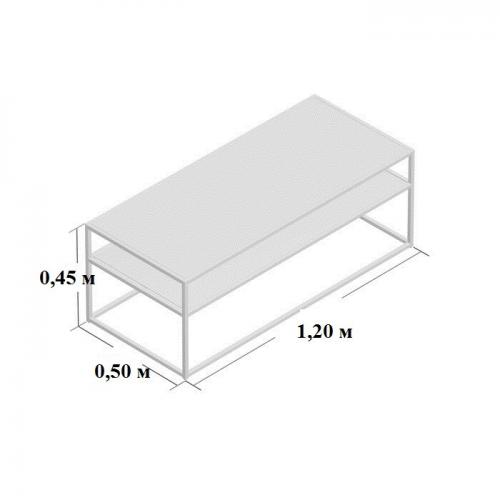 Журнальний, кавовий столик GoodsMetall у стилі Лофт 1200х500х450 ЖС119 Журнальний, кавовий столик GoodsMetall у стилі Лофт 1200х500х450 ЖС119