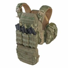 Комплект плитоноски з підсумками та напашником без плит No Brand 30 х 25 см Оливковий (2019385805)