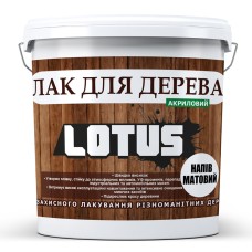 Лак акриловий для дерева Lotus Напівматовий Прозорий 10 л