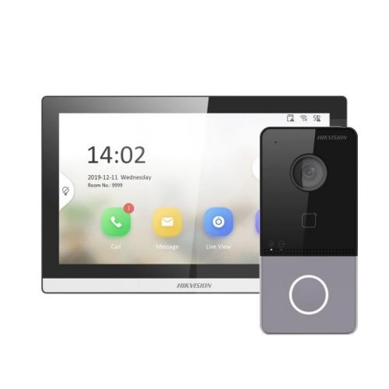 Комплект відеодомофона Hikvision DS-KH6350-WТE1 з Wi-Fi DS-KV6113-WPE1С