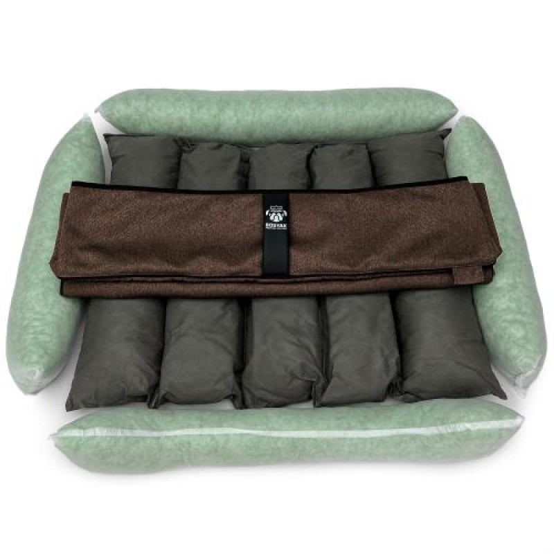 Лежак ліжко для собак всіх порід EGO Bosyak Рогожка L 90x75 Коричневий (спальне місце для великих собак)