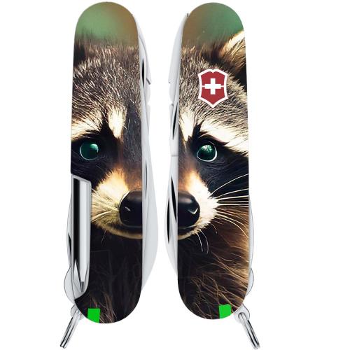Складаний ніж Victorinox Deluxe Tinker Animal 91 мм 18 функцій Єнот (1.4723.3_F1120pw) Складаний ніж Victorinox Deluxe Tinker Animal 91 мм 18 функцій Єнот (1.4723.3_F1120pw)